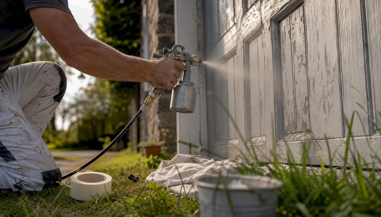 Garage door respray cost UK: what to budget in 2026