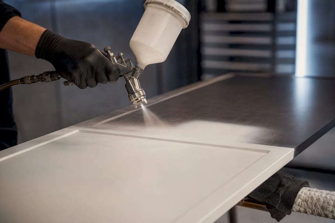 No Runs or Stain Bleed: Spray Dark Cabinets White, UK DIY