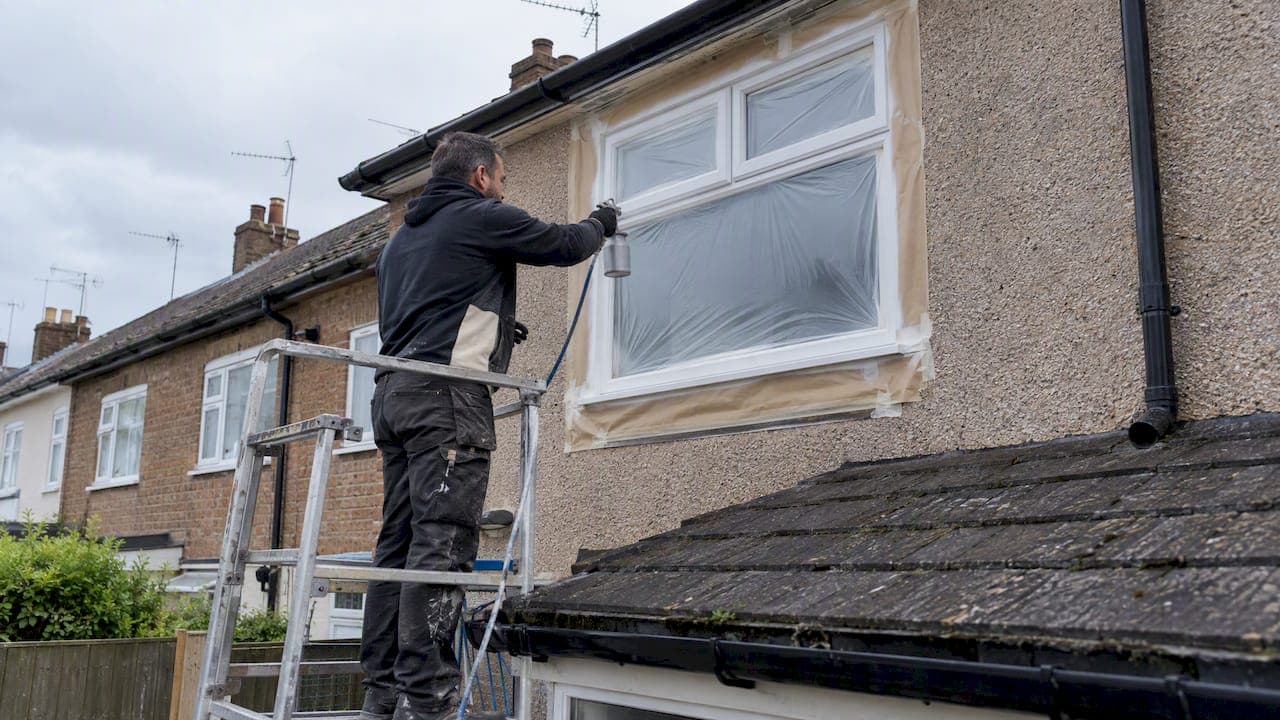 Homeowners: Hand Spray Upstairs UPVC Windows From £80–£2,200